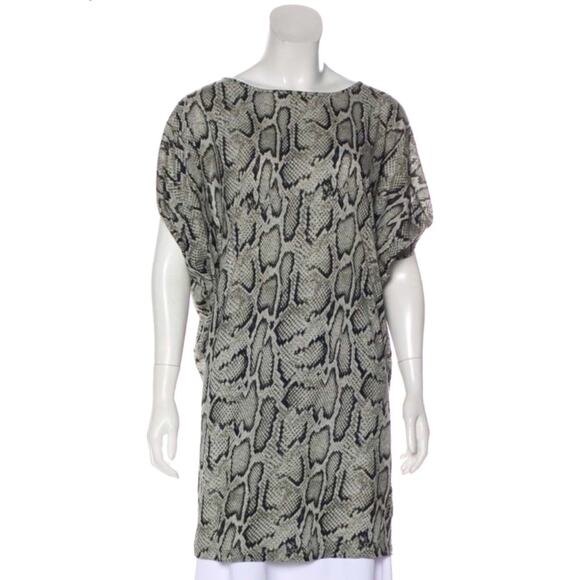 Stella McCartney Tops - Stella McCartney Printed Snakeskin Cotton Top Black Gray Size. L | US10, IT 46
